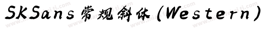 SKSans 常规斜体 (Western)字体转换